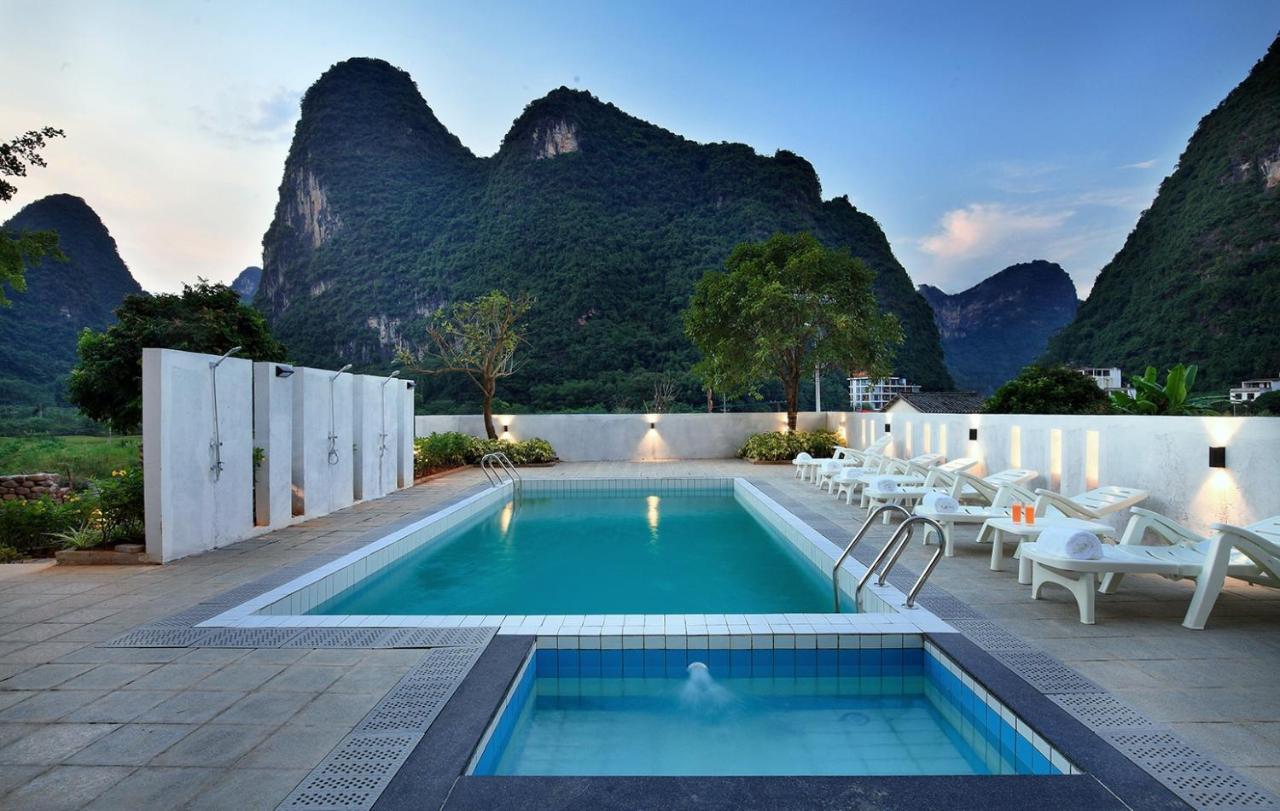 Blue Sky Hotel Yangshuo Bagian luar foto